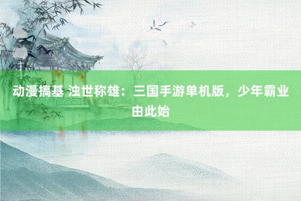 动漫搞基 浊世称雄：三国手游单机版，少年霸业由此始