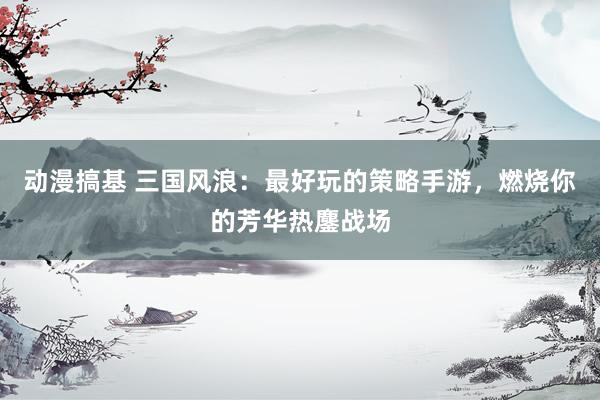 动漫搞基 三国风浪：最好玩的策略手游，燃烧你的芳华热鏖战场
